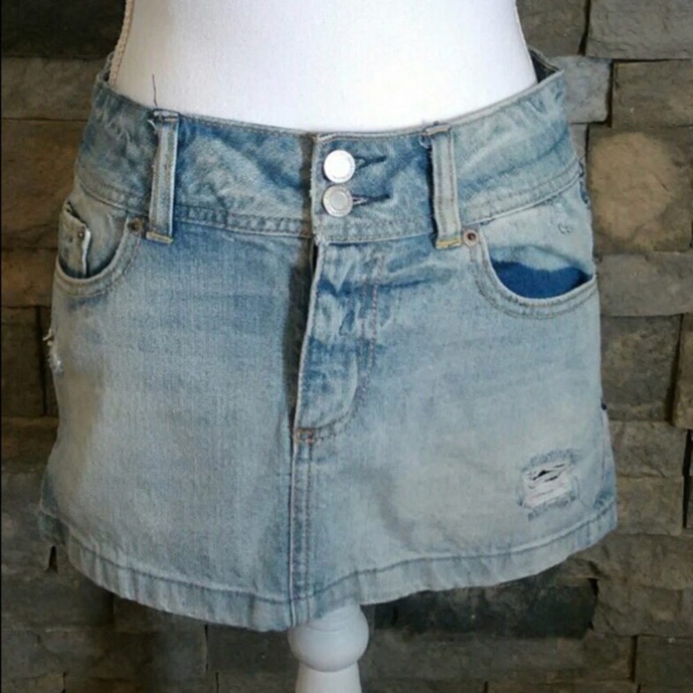 American Eagle denim mini skirt